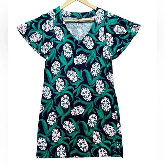 Draper James Hyacinth Ruffle Shirt Dress - Picture 2 of 5